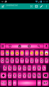 اسکرین شات برنامه Emoji Keyboard Led Pink Theme 1