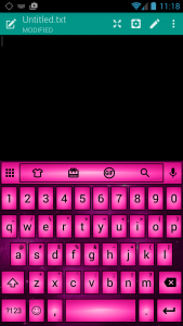 اسکرین شات برنامه Emoji Keyboard Led Pink Theme 4