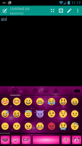 اسکرین شات برنامه Emoji Keyboard Led Pink Theme 3