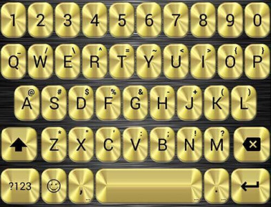 اسکرین شات برنامه Emoji Keyboard Metallic Gold 5