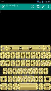 اسکرین شات برنامه Emoji Keyboard Metallic Gold 1