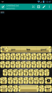 اسکرین شات برنامه Emoji Keyboard Metallic Gold 2