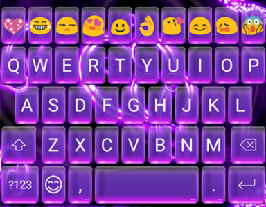 اسکرین شات برنامه Neon Heart Emoji Gif Keyboard Wallpaper 5