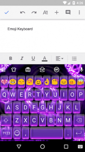 اسکرین شات برنامه Neon Heart Emoji Gif Keyboard Wallpaper 1