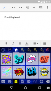 اسکرین شات برنامه Neon Smoke Emoji Gif Keyboard Wallpaper 4