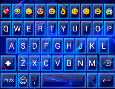 اسکرین شات برنامه Neon Smoke Emoji Gif Keyboard Wallpaper 5