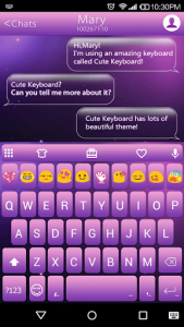 اسکرین شات برنامه Purple Dream Emoji Keyboard for Galaxy Note 8 1