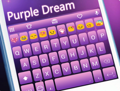 اسکرین شات برنامه Purple Dream Emoji Keyboard for Galaxy Note 8 5