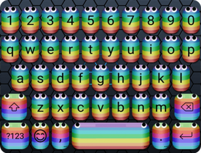اسکرین شات برنامه Rainbow Snake Keyboard 5