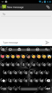 اسکرین شات برنامه Emoji Keyboard Spheres Black 1