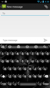 اسکرین شات برنامه Emoji Keyboard Spheres Black 4