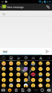 اسکرین شات برنامه Emoji Keyboard Spheres Black 3