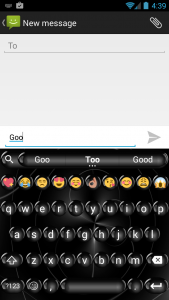اسکرین شات برنامه Emoji Keyboard Spheres Black 2