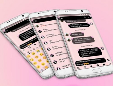 اسکرین شات برنامه SMS Messages Bow Pink Pastel 1