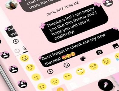 اسکرین شات برنامه SMS Messages Bow Pink Pastel 8