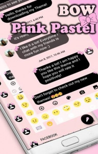 اسکرین شات برنامه SMS Messages Bow Pink Pastel 7