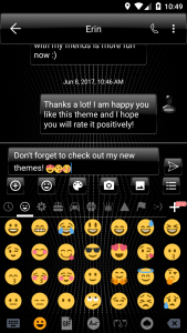 اسکرین شات برنامه SMS Messages Dusk Black Theme 4