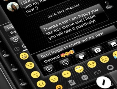 اسکرین شات برنامه SMS Messages Dusk Black Theme 6