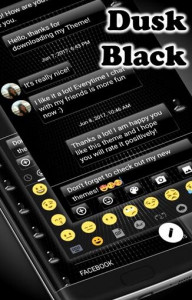 اسکرین شات برنامه SMS Messages Dusk Black Theme 5