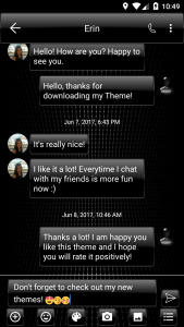 اسکرین شات برنامه SMS Messages Dusk Black Theme 2
