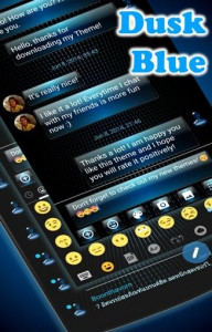 اسکرین شات برنامه SMS Messages Dusk Blue Theme 5