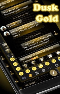 اسکرین شات برنامه SMS Messages Dusk Gold 5