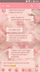 اسکرین شات برنامه SMS Messages Fluffy Feather 2