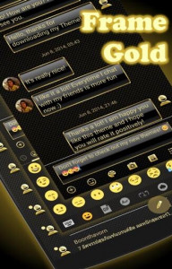 اسکرین شات برنامه SMS Messages Frame Gold Theme 5