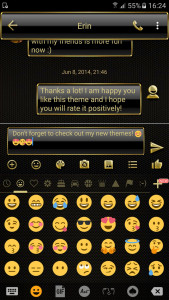 اسکرین شات برنامه SMS Messages Frame Gold Theme 4