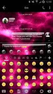 اسکرین شات برنامه SMS Messages GlassNebula Theme 4