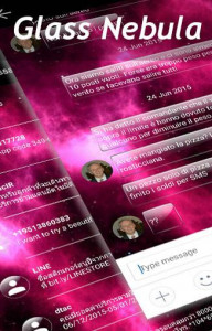 اسکرین شات برنامه SMS Messages GlassNebula Theme 5