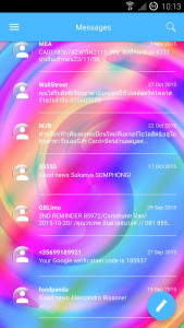 اسکرین شات برنامه SMS Messages GlassSpiral Theme 2