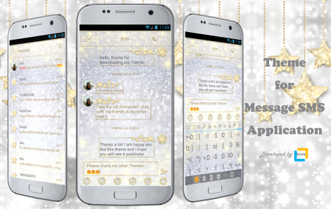 اسکرین شات برنامه SMS Messages Glitter GS Theme 1