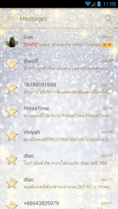 اسکرین شات برنامه SMS Messages Glitter GS Theme 3