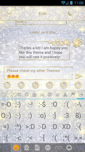 اسکرین شات برنامه SMS Messages Glitter GS Theme 4