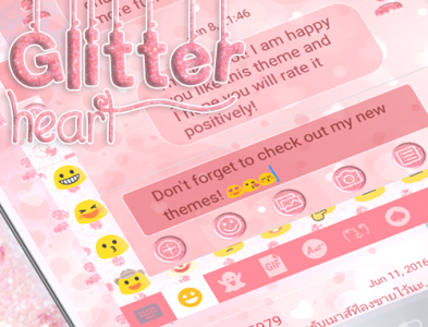 اسکرین شات برنامه SMS Messages Glitter Heart 8