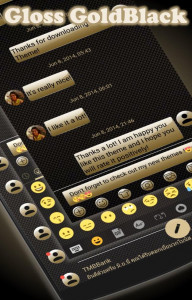 اسکرین شات برنامه SMS Messages Gloss GoldBlack 5