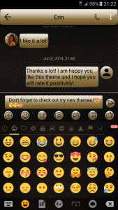 اسکرین شات برنامه SMS Messages Gloss GoldBlack 4