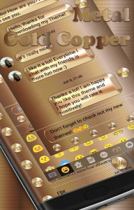 اسکرین شات برنامه SMS Messages Gold Copper Theme 5