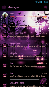 اسکرین شات برنامه SMS Messenger Halloween Theme 3