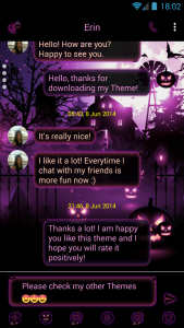 اسکرین شات برنامه SMS Messenger Halloween Theme 2