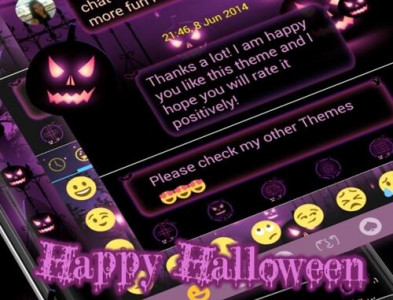 اسکرین شات برنامه SMS Messenger Halloween Theme 6