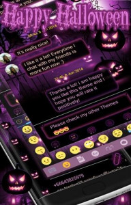 اسکرین شات برنامه SMS Messenger Halloween Theme 5