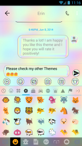 اسکرین شات برنامه SMS Messages Holographic Theme 4