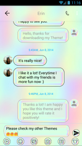 اسکرین شات برنامه SMS Messages Holographic Theme 2