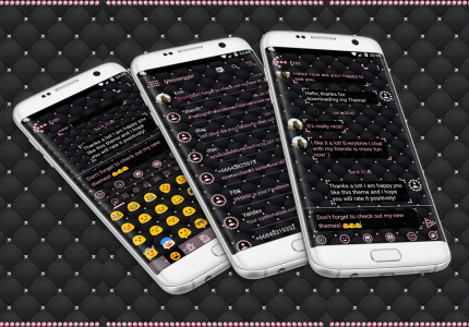 اسکرین شات برنامه SMS Messages Jewel Pink Theme 1