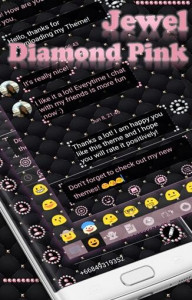 اسکرین شات برنامه SMS Messages Jewel Pink Theme 5