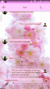 اسکرین شات برنامه SMS Messages Love Cherry Theme 4
