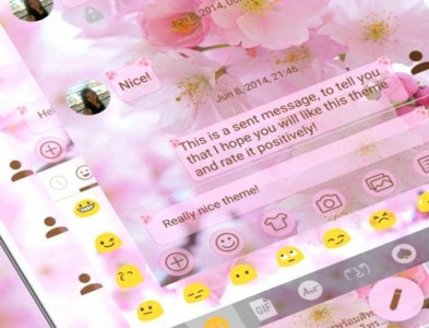 اسکرین شات برنامه SMS Messages Love Cherry Theme 6