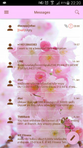 اسکرین شات برنامه SMS Messages Love Cherry Theme 5